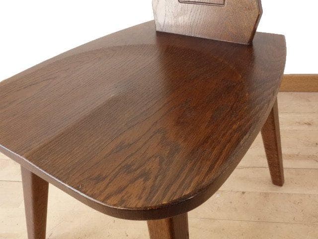 勇峰工芸　チロル　イス④　チェアー　ナラ材家具　 旭川家具　再塗装済　ＵＳＥＤ