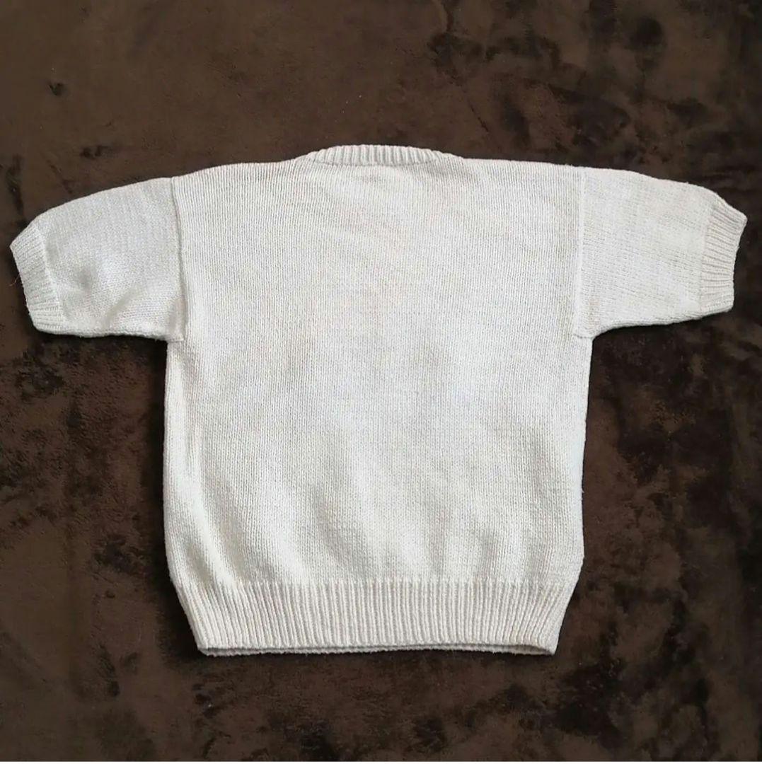 綿100%　半袖セーター　アップリケ、刺繍付き　GOLF　ゴルフ