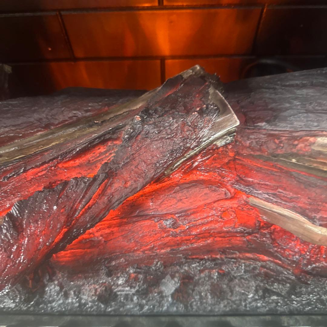 擬薪・疑炎ストーブ　マントルピース 温度調整付温風ストーブ