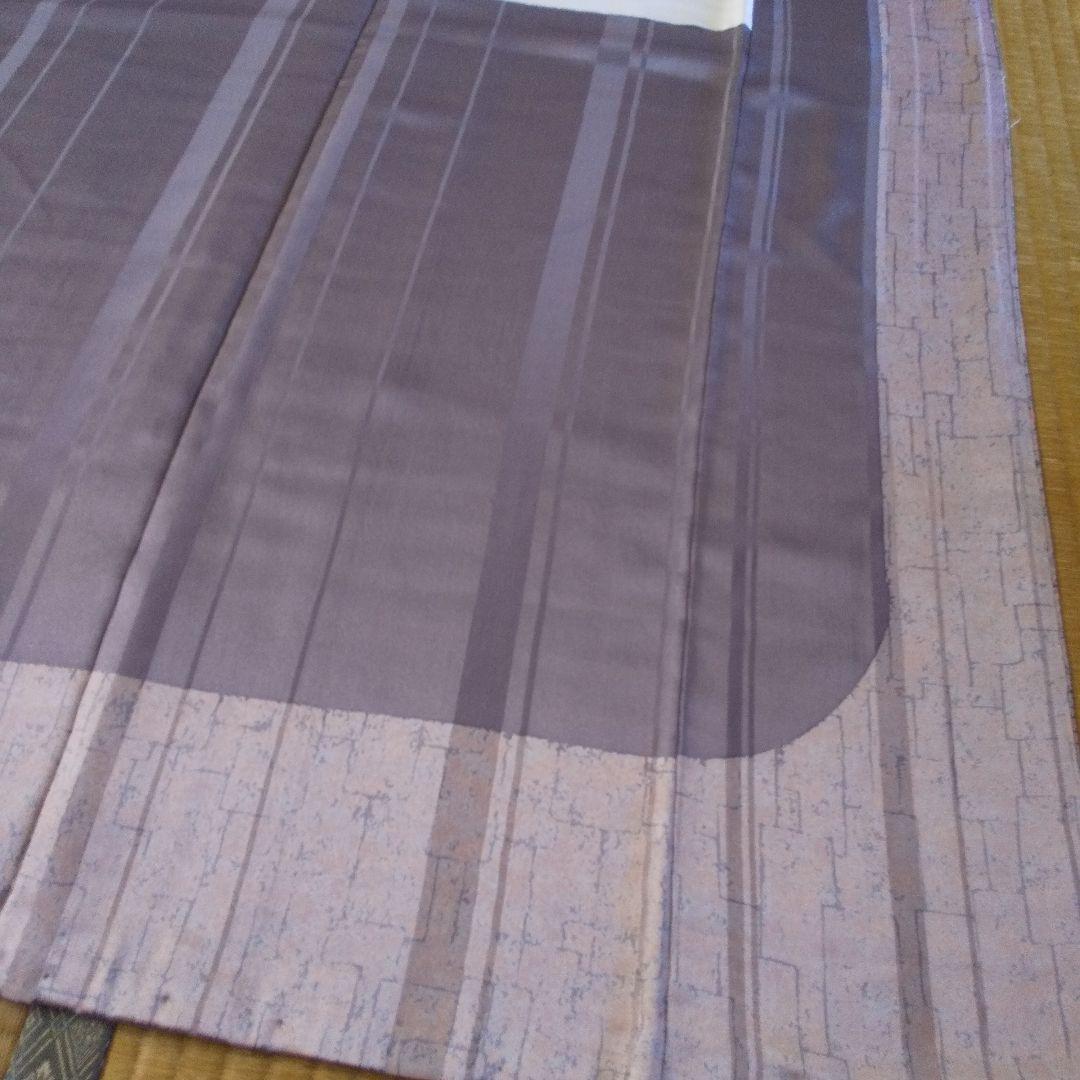 正絹・縮緬訪問着・薄紫系・一つ紋・袷