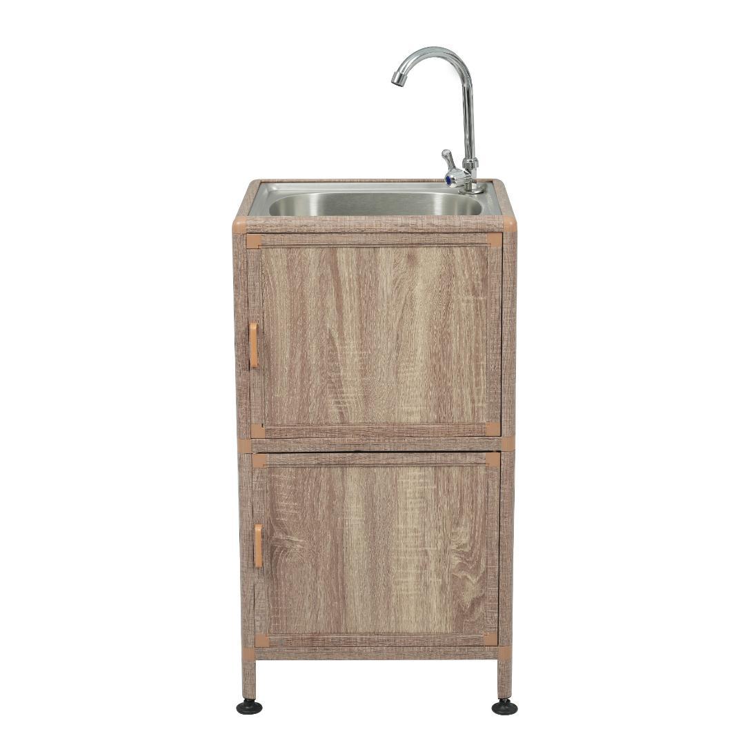 屋外 流し台 ステンレス W46×D35×H108cm ガーデンシンク 作業台