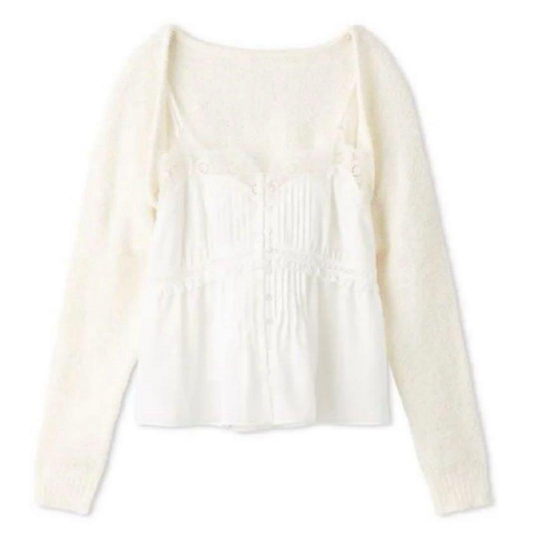 【新品未使用】SNIDEL♡ボレロ×レースキャミセットアップ ホワイト
