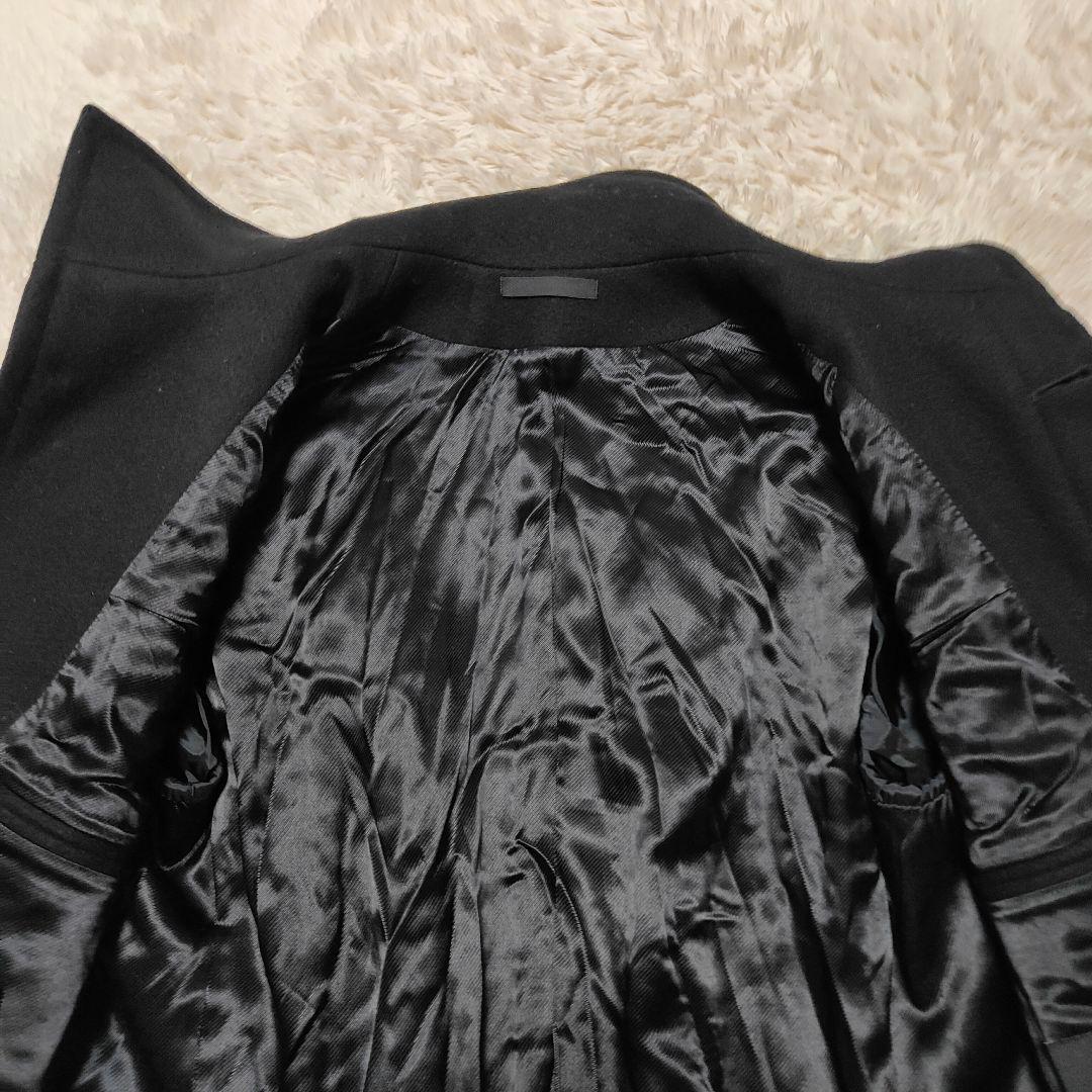 美品✨GIVENCHY スタンドカラー ウールコート ロング丈 ブラック 44