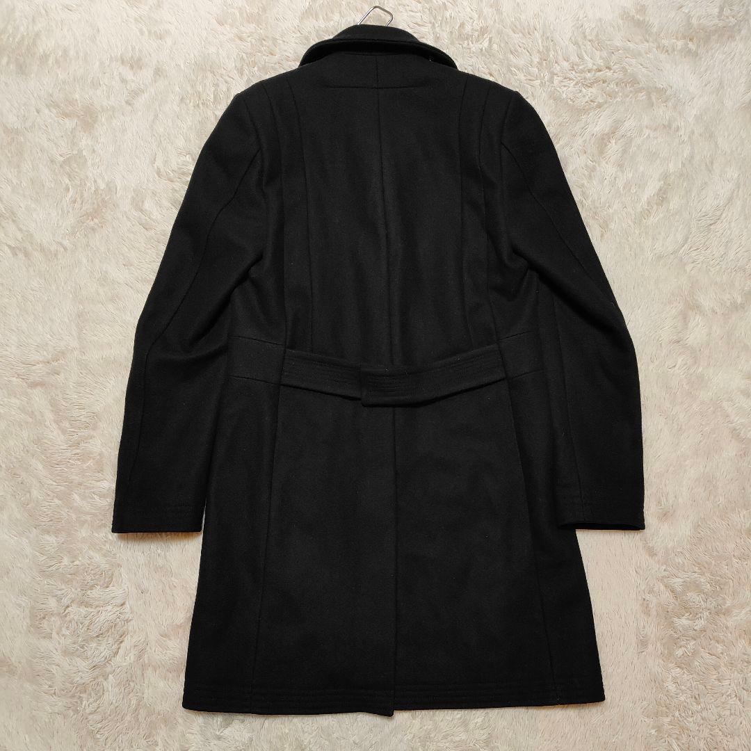 美品✨GIVENCHY スタンドカラー ウールコート ロング丈 ブラック 44