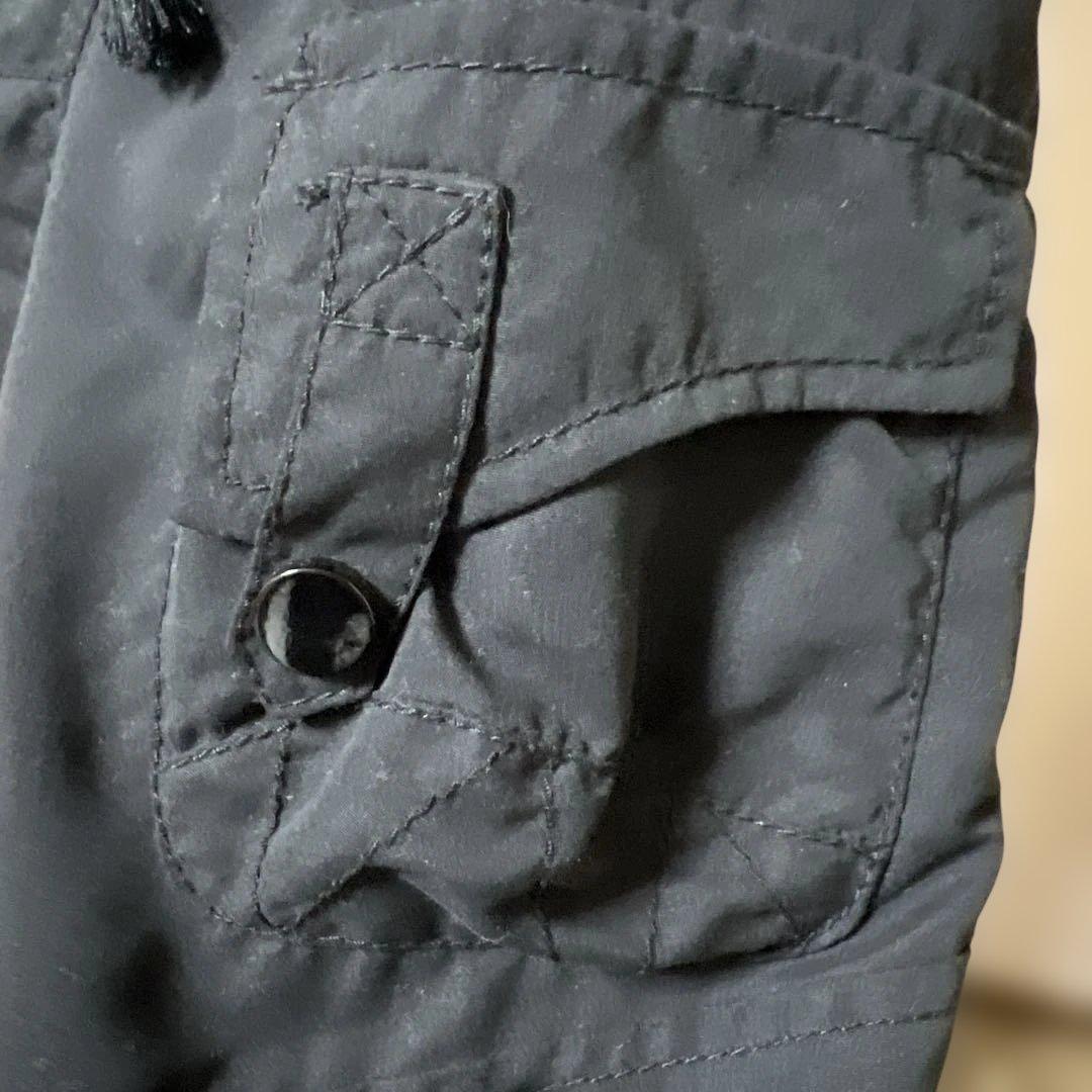 SLY ブラックフード付きモッズコート 24A672