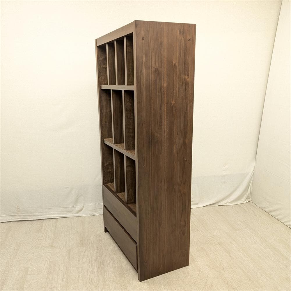大川家具　生松工芸　ウォールナット　オープン　本棚　飾り棚　ラック　シェルフ