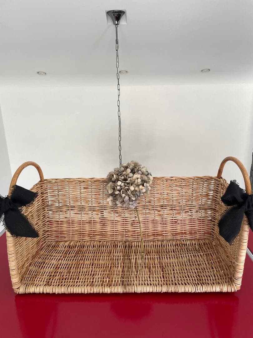 【御値下げ】インテリア　珍しい籐のラック　籐の雑貨