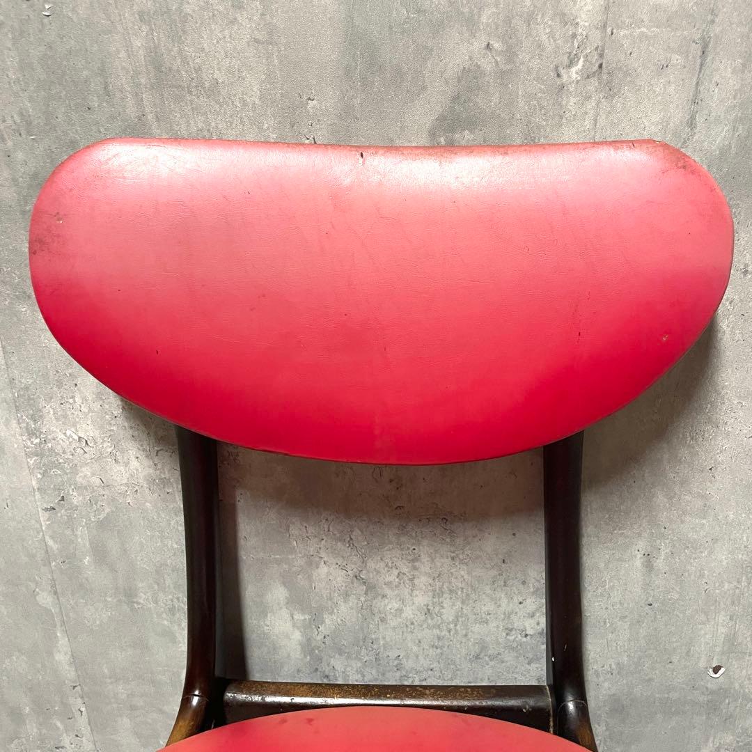 2脚セット② 昭和レトロ 木製 ダイニングチェア 食卓椅子 当時物 古道具