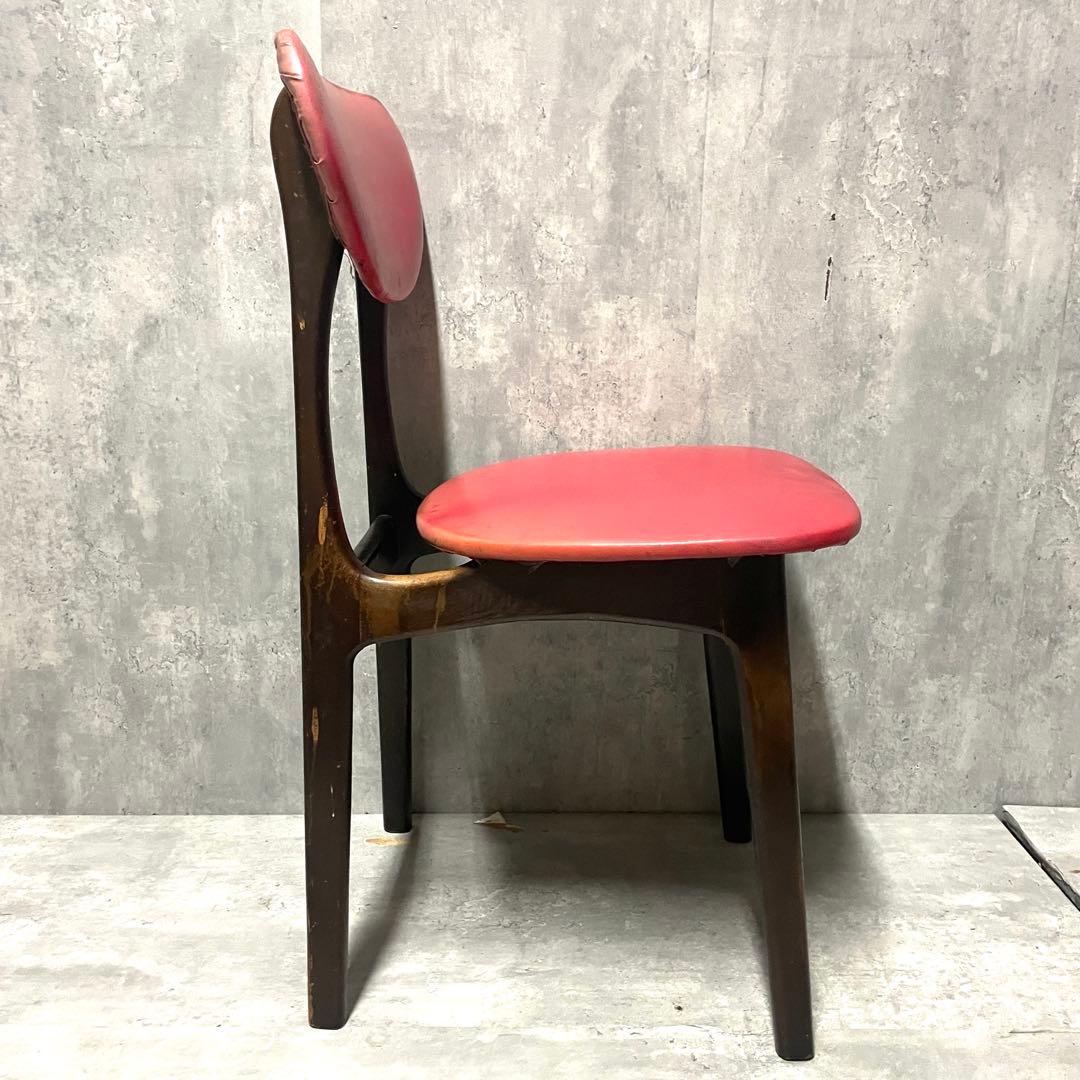 2脚セット② 昭和レトロ 木製 ダイニングチェア 食卓椅子 当時物 古道具