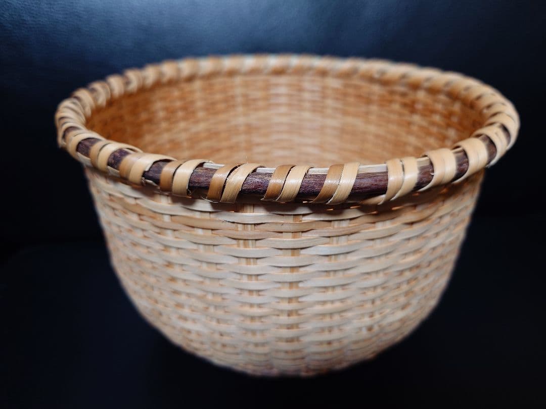 福島県奥会津編み組細工　マタタビ　米研ぎざる　3号