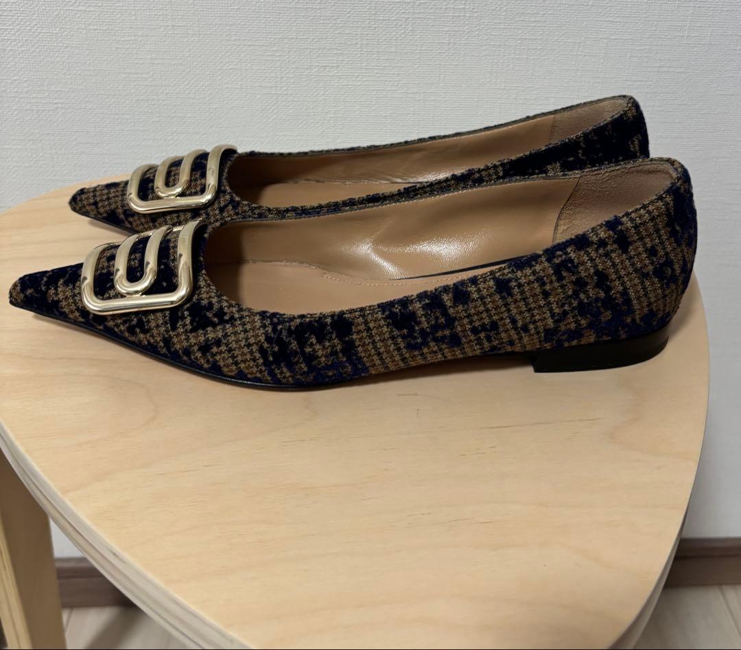 PELLICO フラットシューズ ネイビースウェード　一回試し履きのみ使用