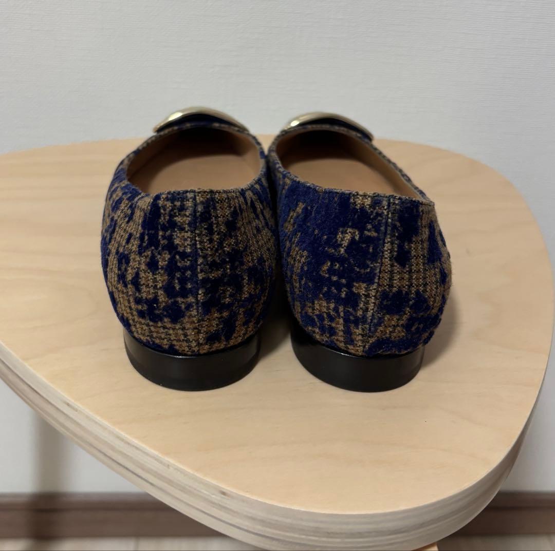 PELLICO フラットシューズ ネイビースウェード　一回試し履きのみ使用