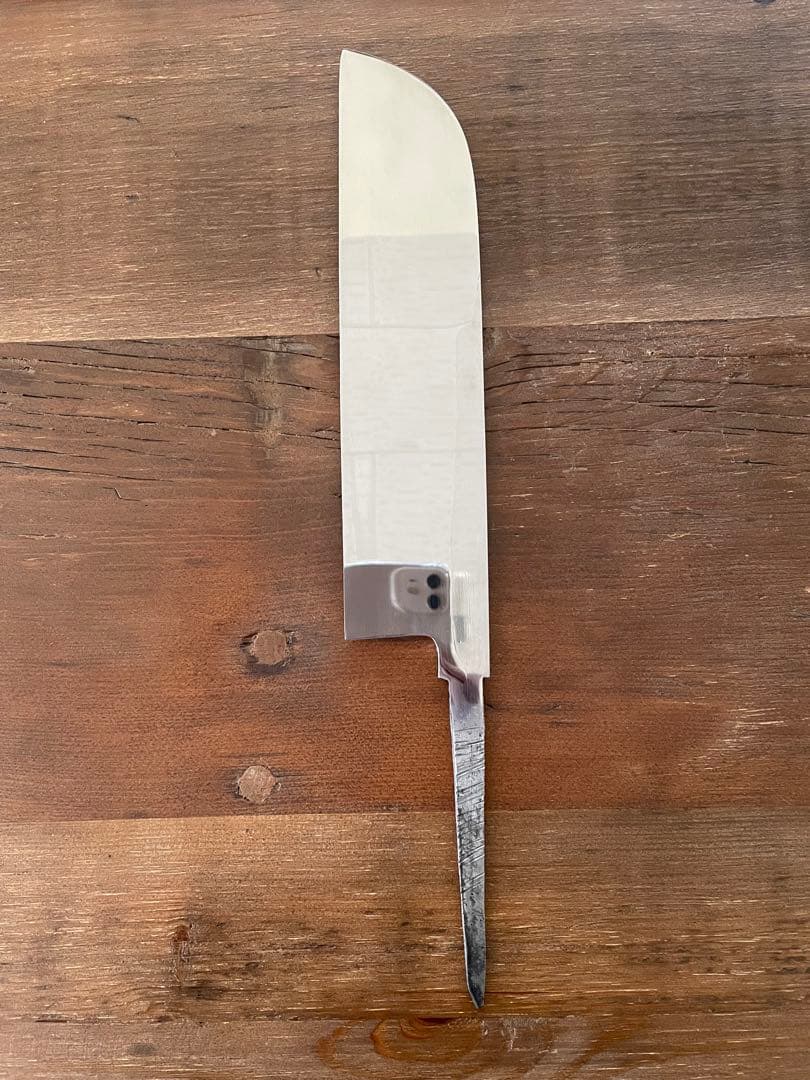 沖芝吉貞作 吉貞造 鎌型薄刃包丁 八寸 霞 白鋼