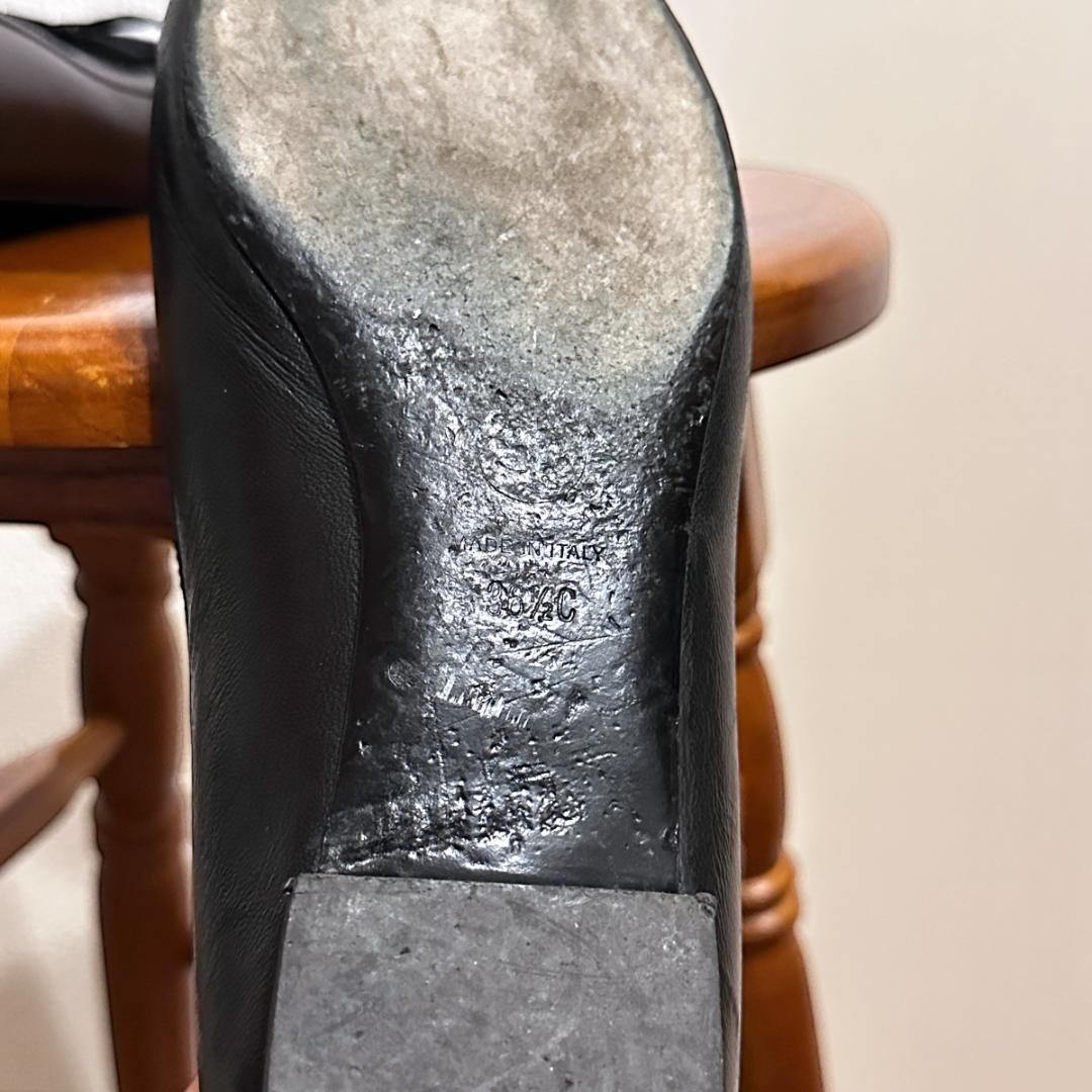 【CHANEL】リボンパンプス ブラック サイズ36½ / sh142