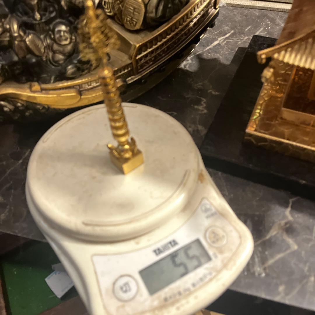 高岡銅器五重の塔、五重の塔、金の五重の塔、金色五重の塔、鉄製に金