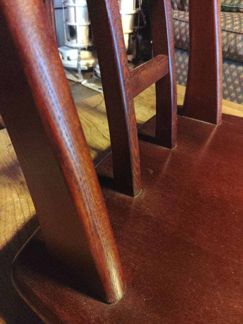 美品　座椅子　回転式　タモ材　無垢　風雅　和室　重厚　レトロ　アンティーク