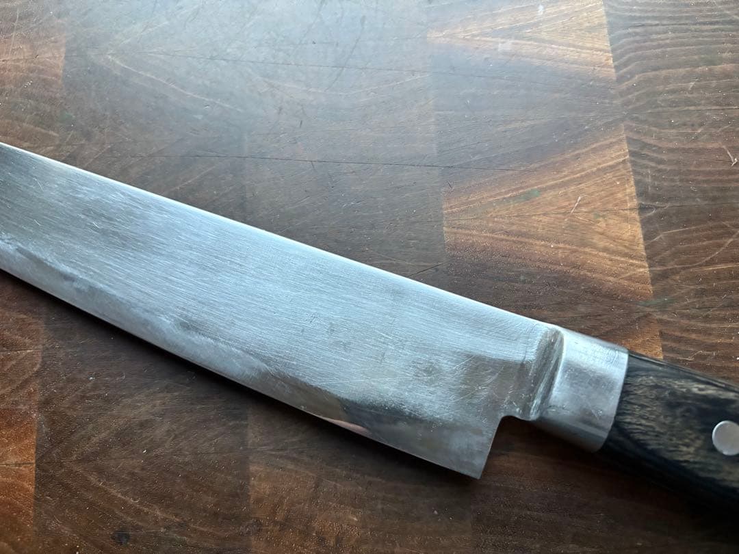 堺孝行　切付　牛刀　240mm 8寸　包丁　洋包丁　炭素鋼　研ぎ済み