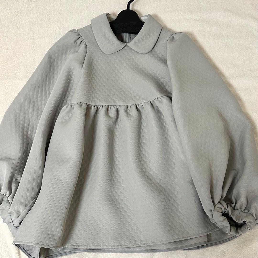 yori キルトライクボリュームブラウス