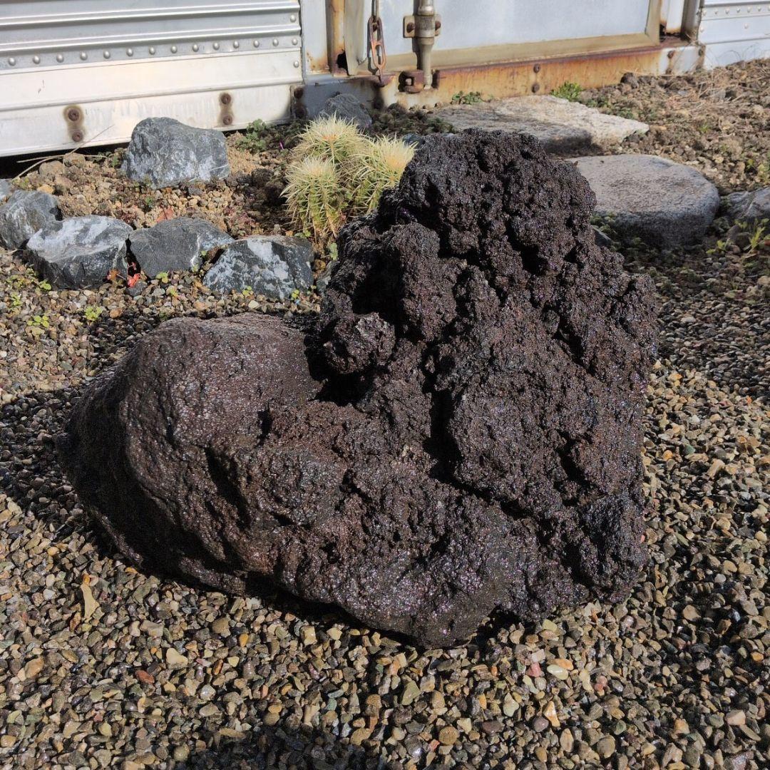 富士　溶岩石　49キロ　庭石　鑑賞石 石　石材　庭　坪庭　ガーデニング