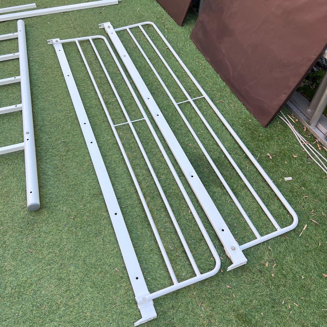 【横浜市内】モダンデコ　ロフトベッド シングル 2段ベッド 階段付き パイプ