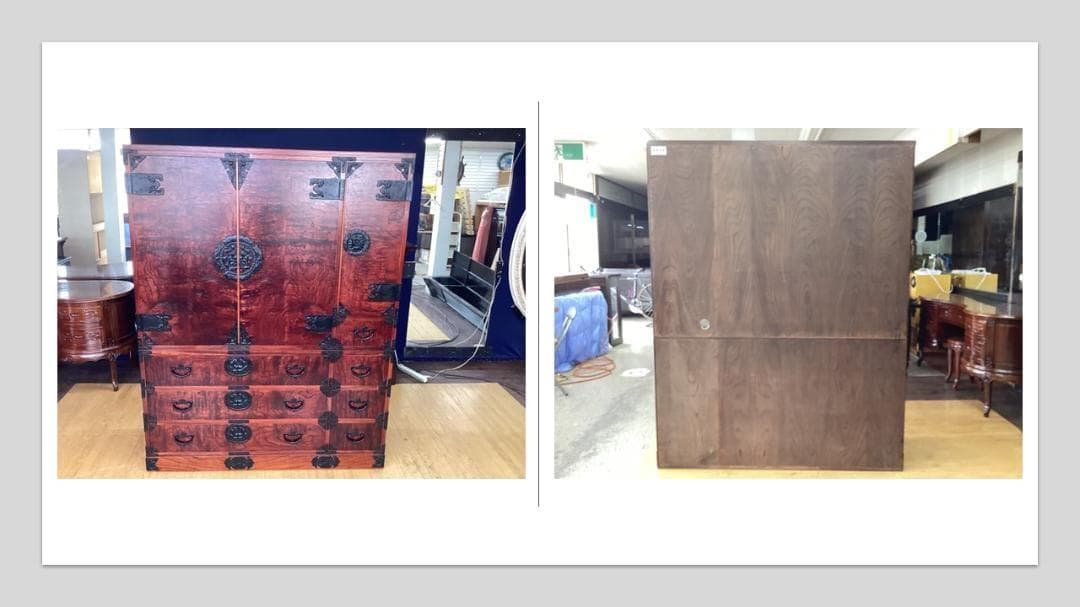 H4　美品　岩谷堂箪笥　不耒方衣裳タンス 漆/うるし塗り 欅/ケヤキ材 和箪笥