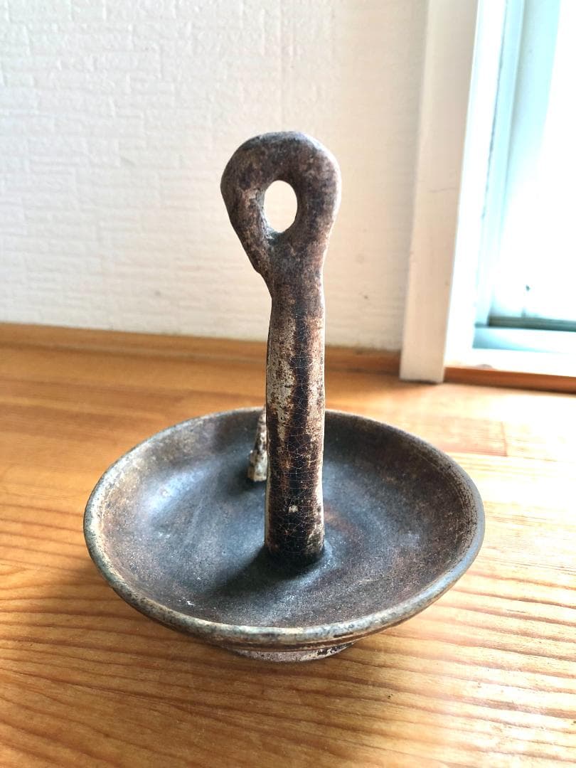 【タイ・骨董品】灯明台 灯火台 蝋燭台