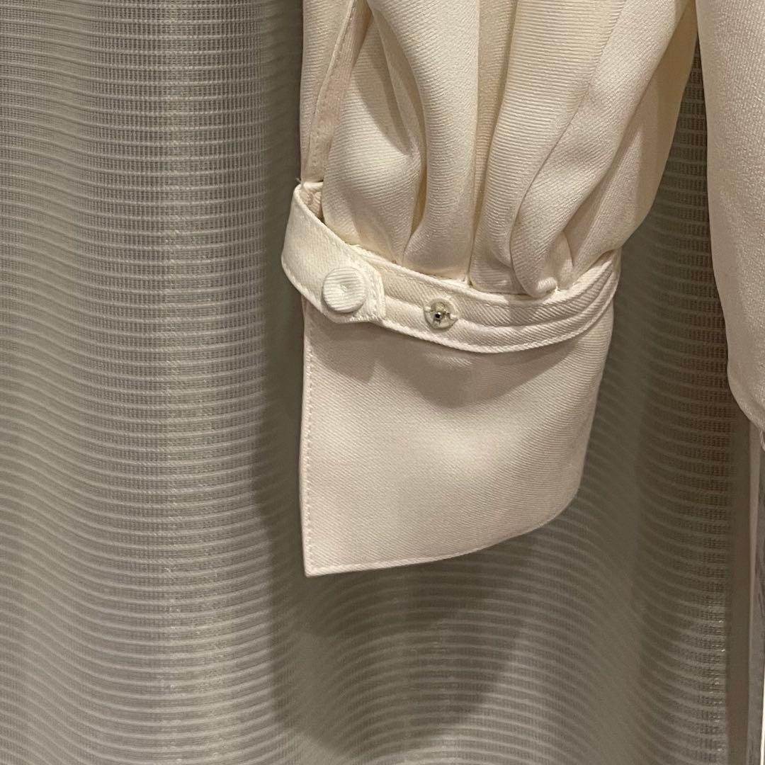 #Newans洗濯機可ビックリボンパウダリーブラウス ボウタイ オンワード