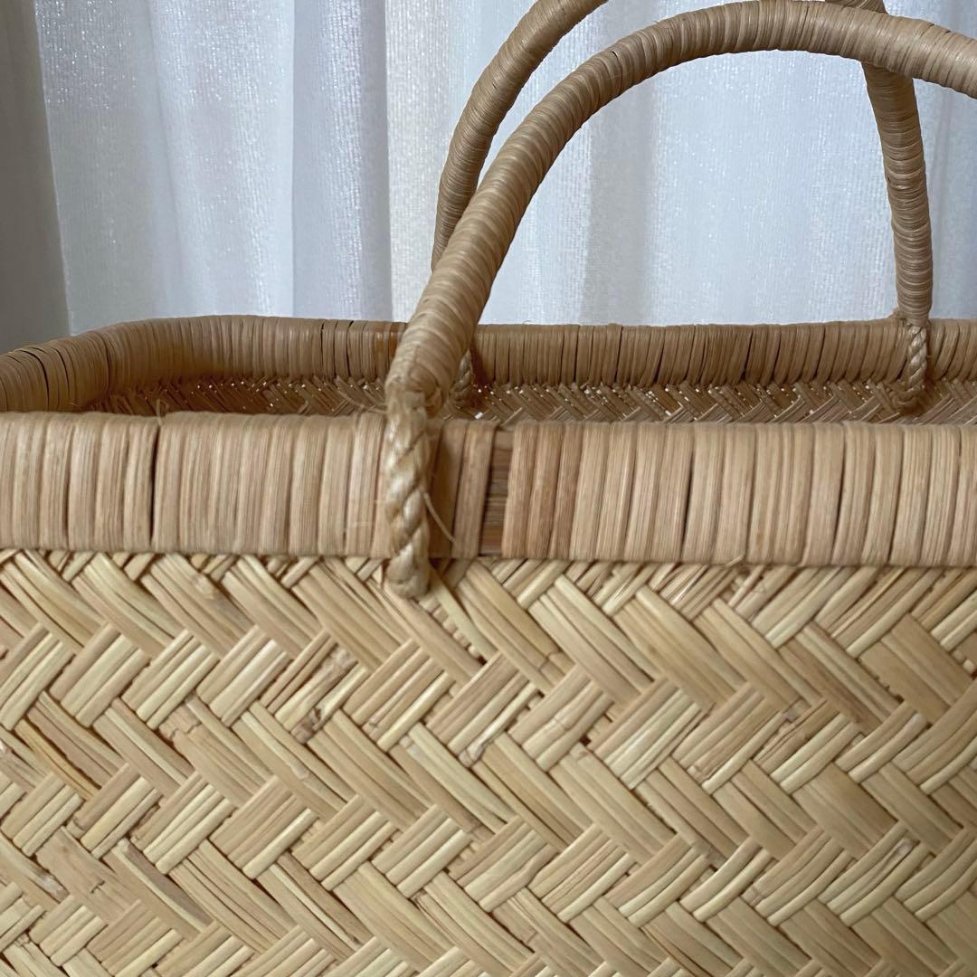 岩手県 鳥越竹細工　市場かご　スズ竹　尺4