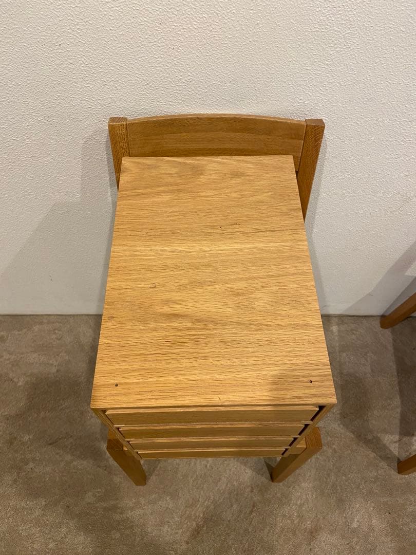 ☘️送料込⭐️超美品⭐️廃盤希少⭐️無印良品⭐️木製収納ケース⭐️引出式 4段 オーク材