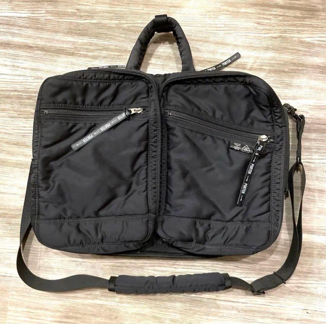 美品　ポーター ビジネスバッグ　3WAYブリーフケース 多機能 黒
