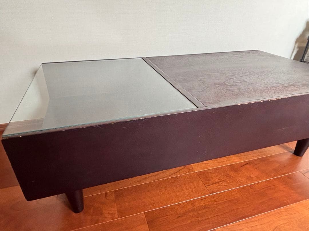 モダンな木製ガラスセンターテーブル