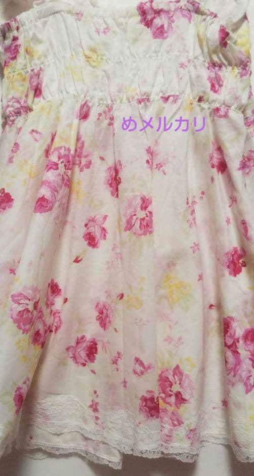 LIZ LISA リズリサ 花柄チュニック 花柄キャミソール タグ付 リボン①