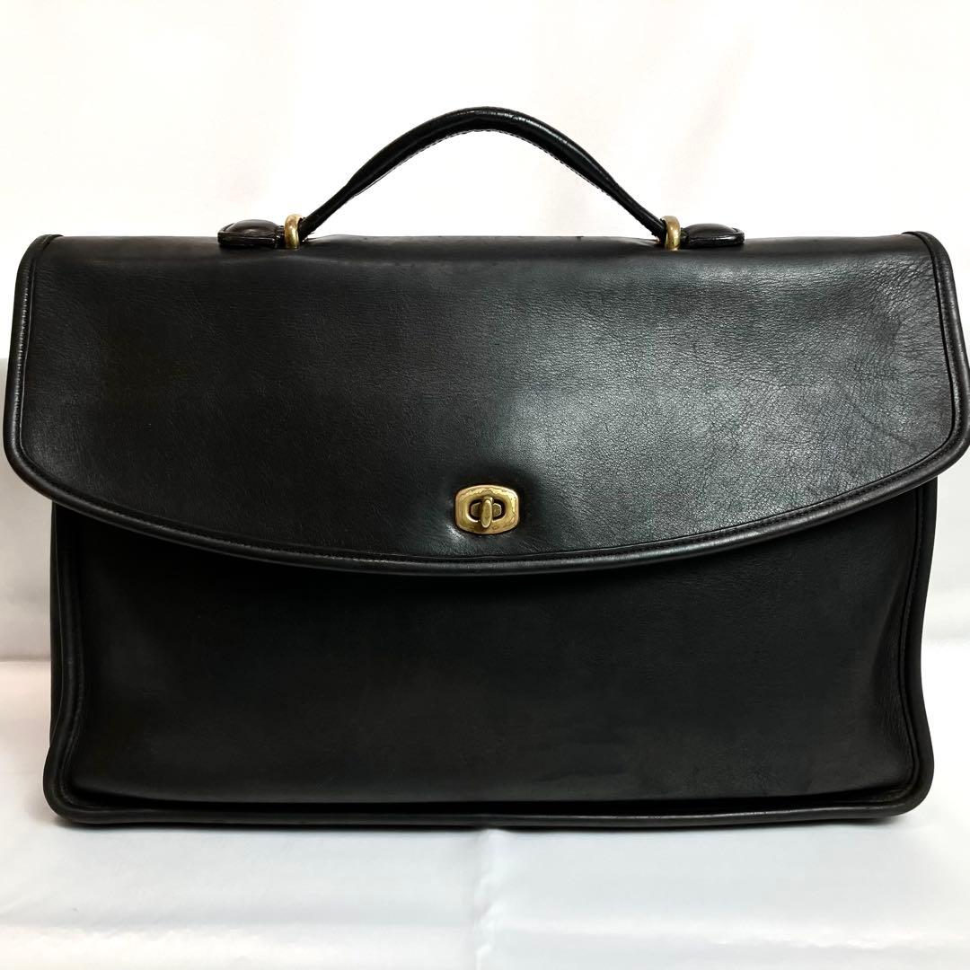 オールドコーチ　ブリーフケース　ターンロック　2way A4 レザー　ブラック