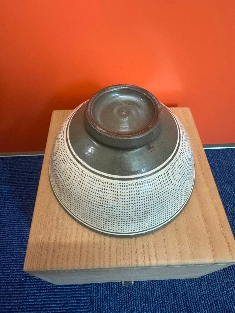 1874 高麗焼　黄章洙作　花三鳥暦手文　茶碗　時代物