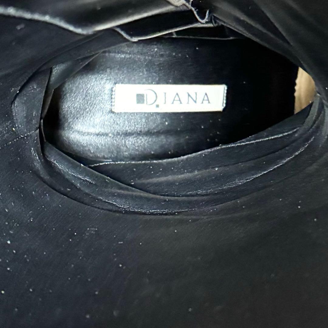 DIANA ダイアナ 美脚ロングブーツ BLK スクエアトゥ