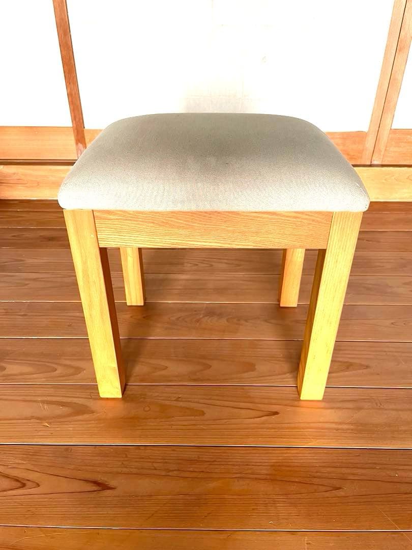 無印良品　木製ドレッサー・スツール付　廃盤 希少　タモ材