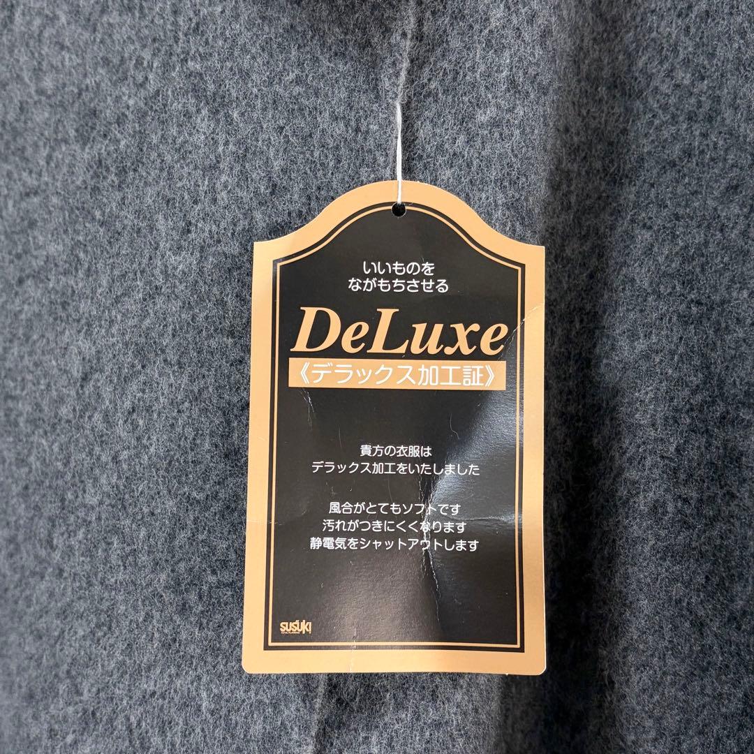 ☆大きいサイズ・4L☆レリアン　ウールコットンコート　ほぼ未使用　グレー