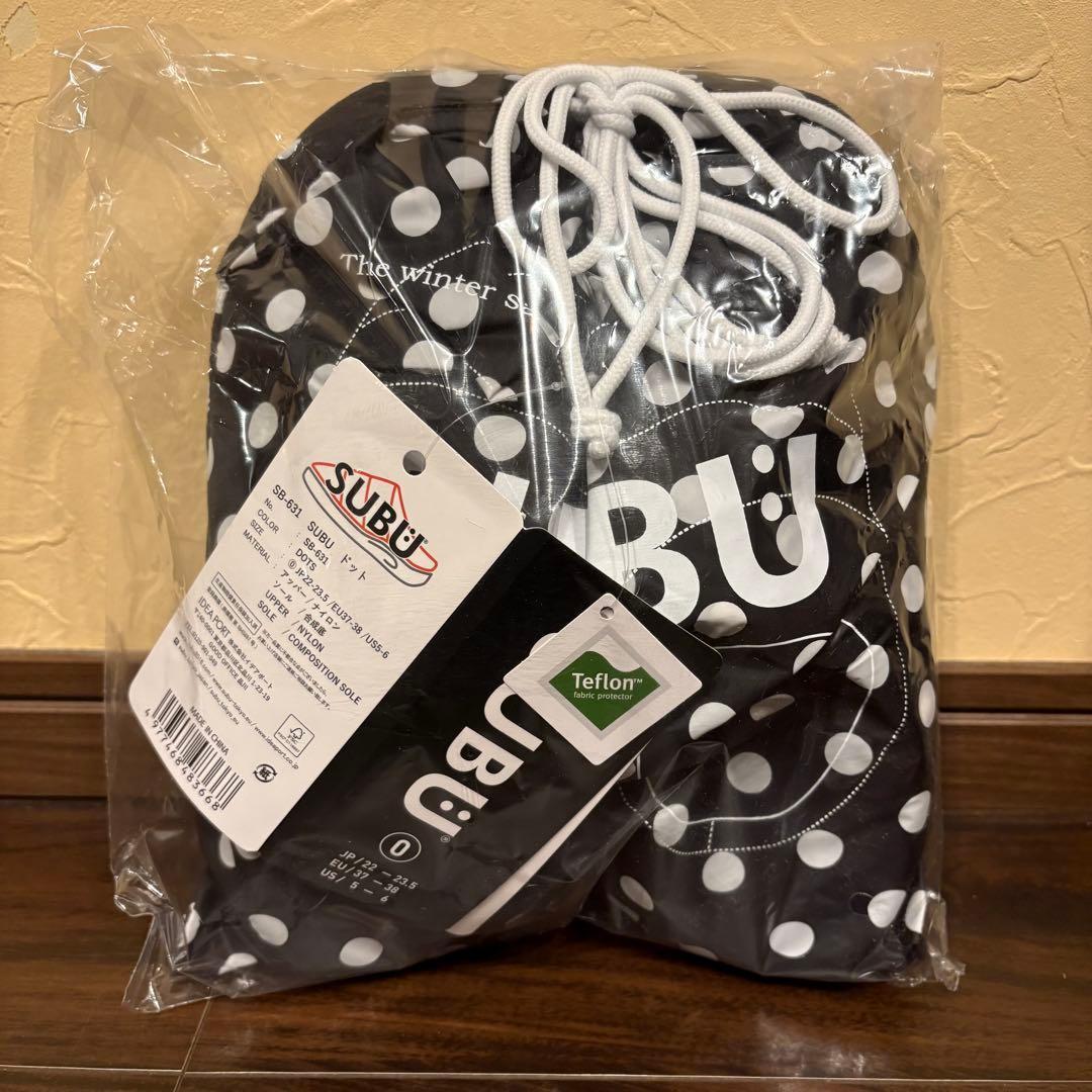 【新品未開封】SUBU ドット水玉 0サイズ22〜23.5㎝ サンダルスリッポン