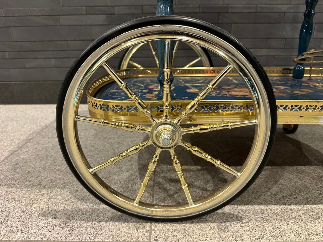 イタリア製 ヴィンテージ　キッチン 配膳 ワゴン キャスター付