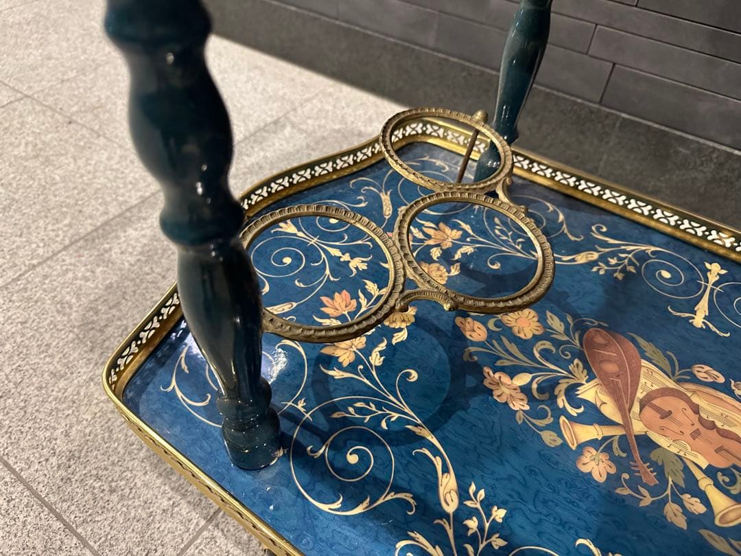 イタリア製 ヴィンテージ　キッチン 配膳 ワゴン キャスター付