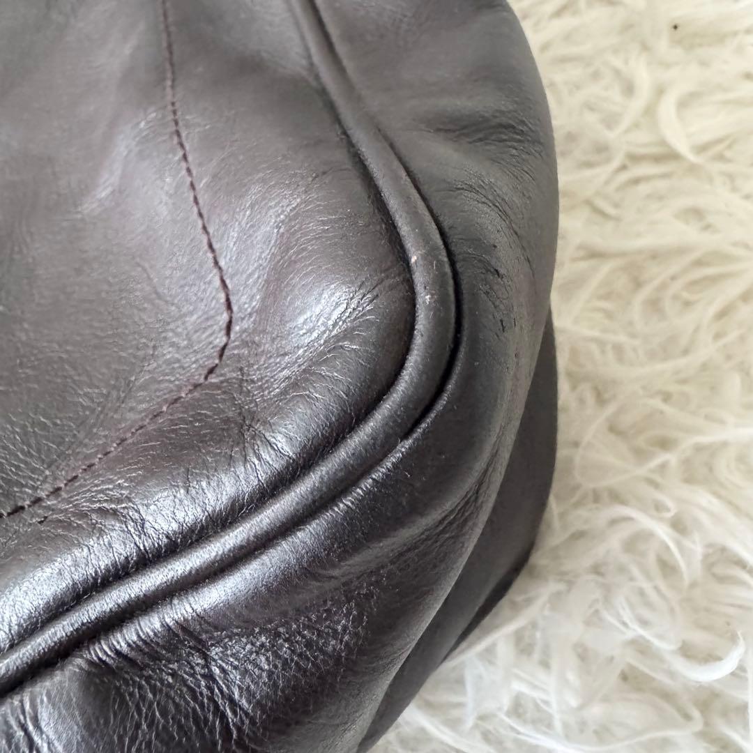 【バリー】トートバッグ　ビジネスバッグ レザー　ダークブラウン 鍵付き　A4