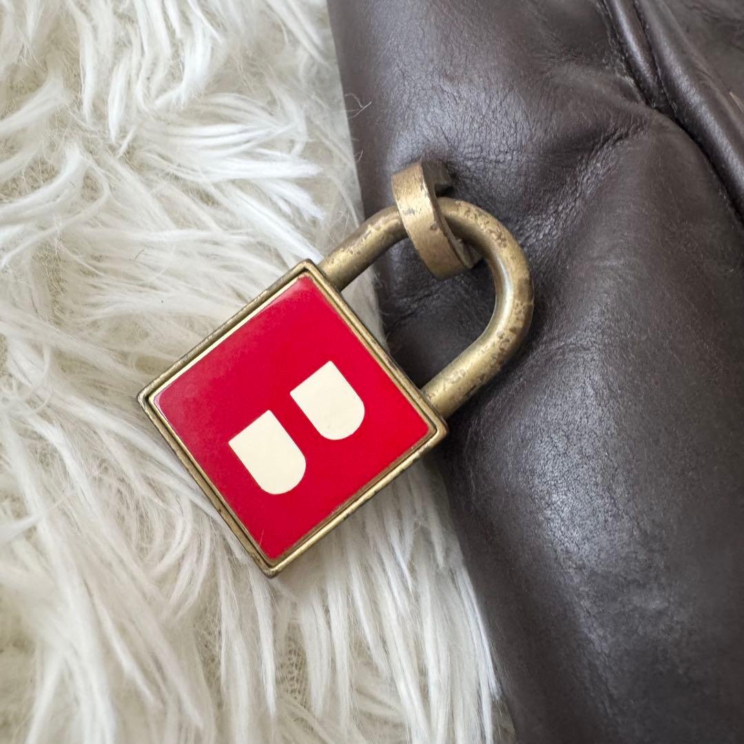 【バリー】トートバッグ　ビジネスバッグ レザー　ダークブラウン 鍵付き　A4