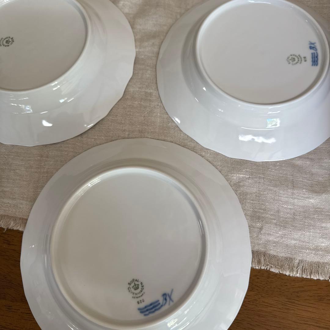 未使用　ロイヤルコペンハーゲン　ブルーフラワー　カープ　中深皿　６枚