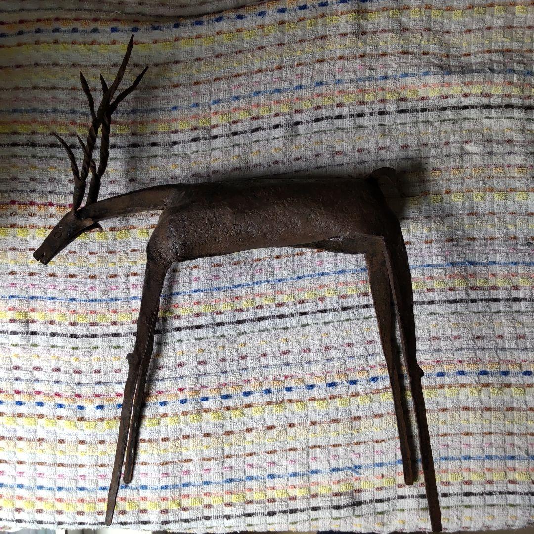 ヴィンテージ！北欧アイアンオブジェ！ハンドメイド大型トナカイ！美品！