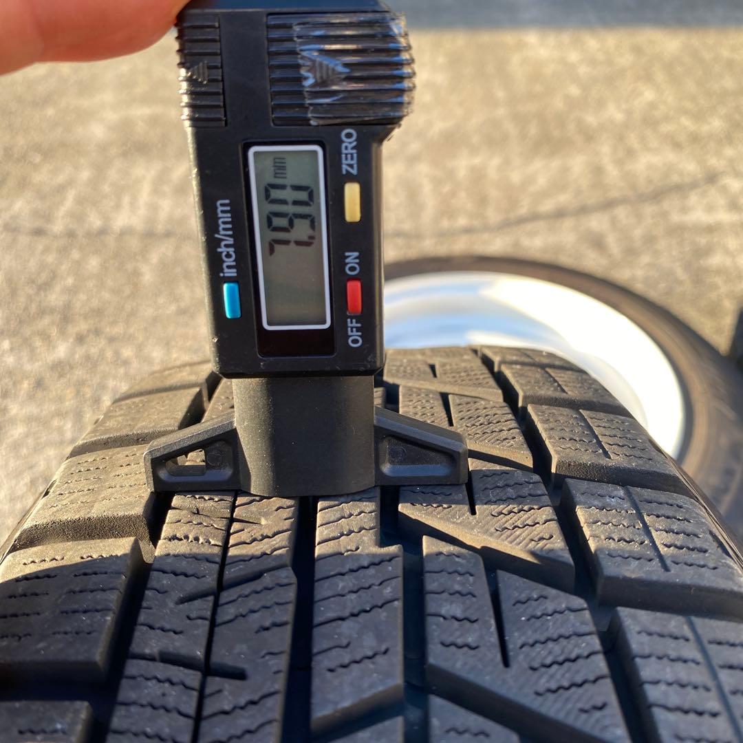 中古バリ溝ヨコハマ175/60R14スタッドレスセット　プジョー106 ボルト付