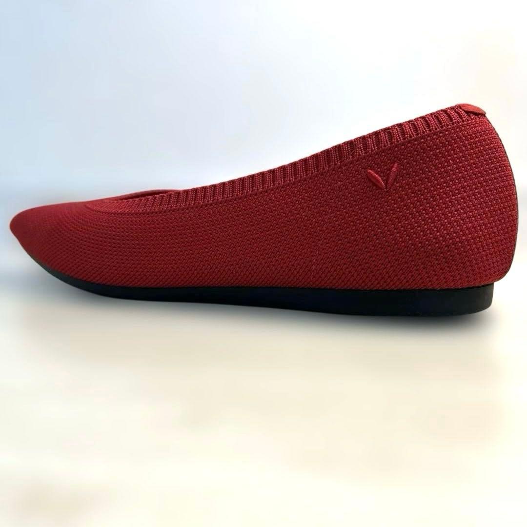 未使用級美品⭐︎VIVAIA フラットシューズ 38 レッド ポインテッドトゥ