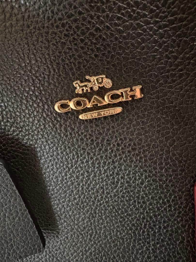 美品 COACH ブラック ハンドバッグ