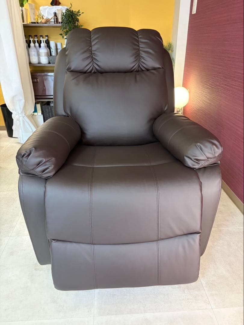 シフォンジュニア　電動　リクライニングソファ　マツエク　ダークブラウン