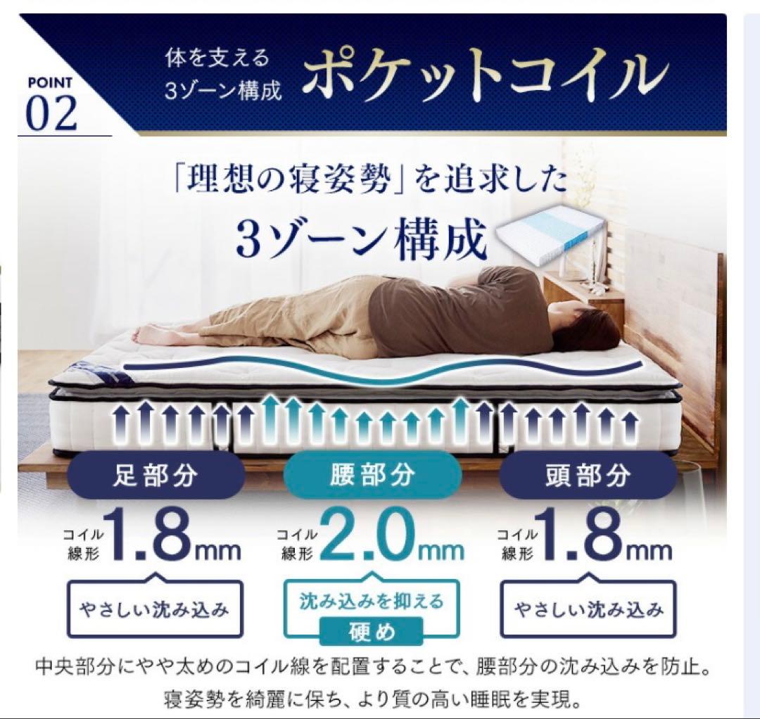 【送料込み】アイリスオーヤマ　Sheep ポケットコイルマットレスシングル