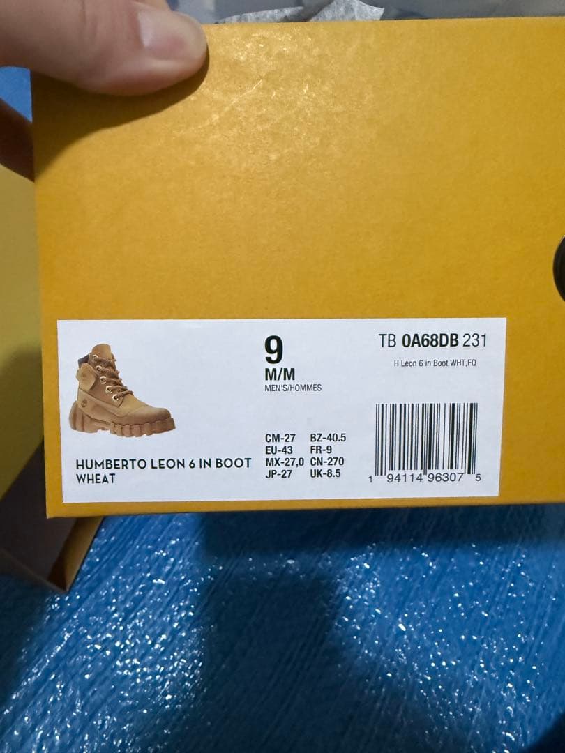 ティンバーランドHumbertoLeon27cm ¥ellow bucks着用